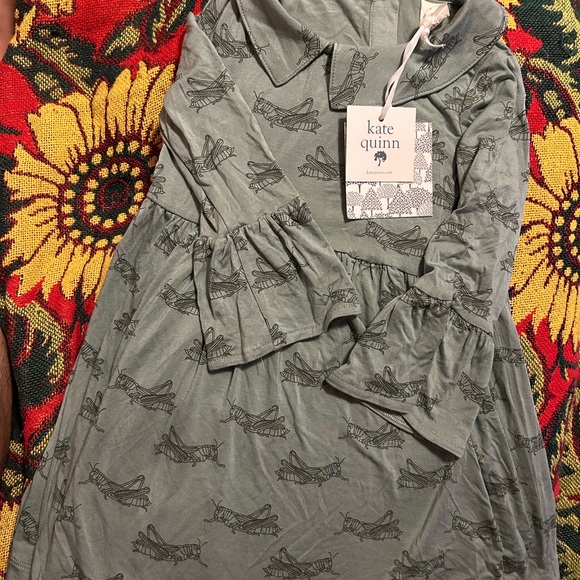 kate quinn Other - kate quinn collared dress grasshopper print | NWT | 18-24m